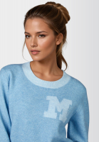 Pullover mit M-Intarsie
