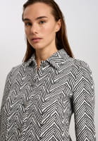 Jacket in blow-up herringbone jacquard