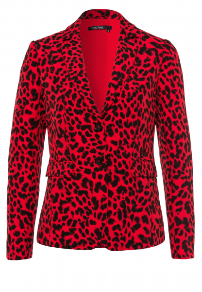 Blazer with leopard print and writing band