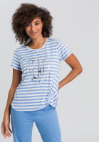 Shirt with Knot with stripe-print