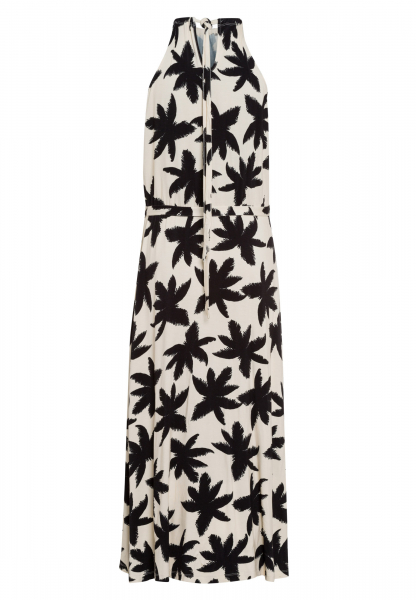 Neckholder-Kleid mit Palmen-Motiv