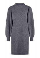 Knitted dress with puff sleeves