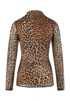 Meshshirt mit Leopardenprint