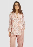 Batiste blouse with leo print