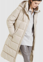 Quilted coat in shiny look