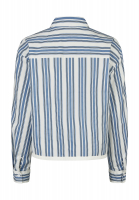 Boxy Striped Shirt with Patchwork