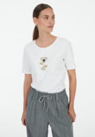 T-shirt with pearl appliqué