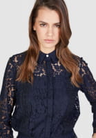 Lace blouse with underlay top