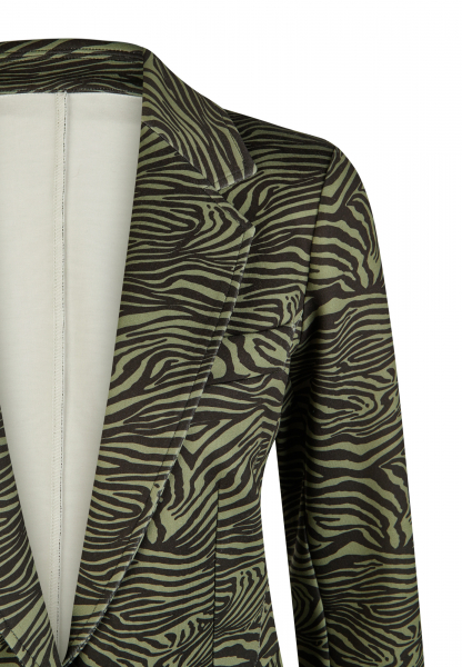 Blazer mit Mini-Animal-Print
