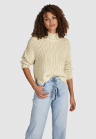 Turtleneck-Pullover mit überschnittenen Schultern