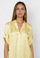 Dress with roll-up sleeves