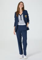 Blazer with pinstripe jersey badge