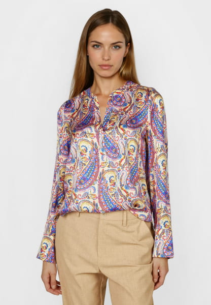Blouse with paisley print