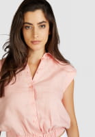 Cropped linen blouse