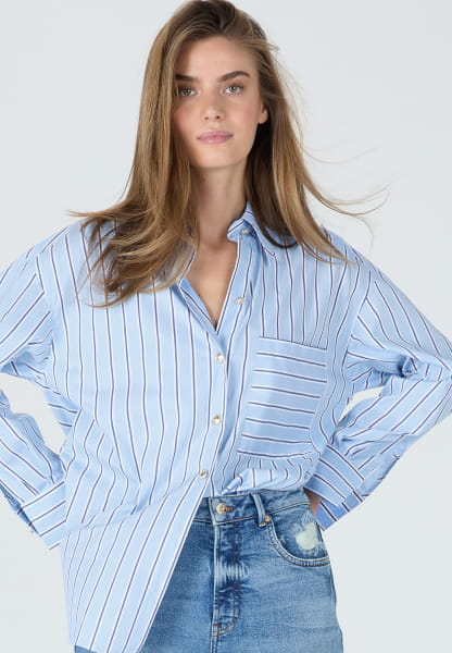 Shirt with striped design