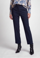 Cropped pants with a slit