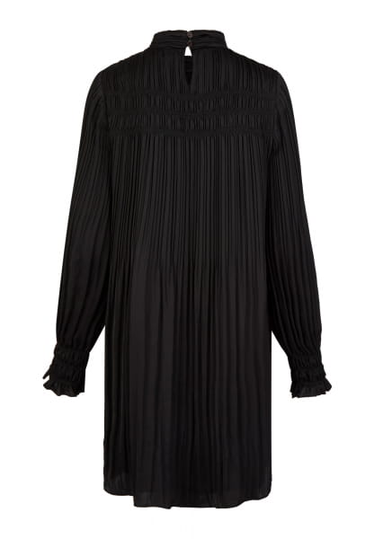 Dress with partial pleating