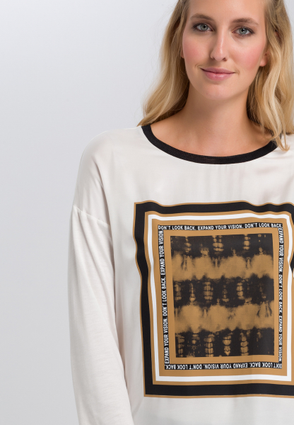 Shirtbluse mit Batikfrontprint