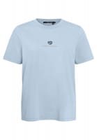 T-Shirt mit Stickerei und Strass-Logo