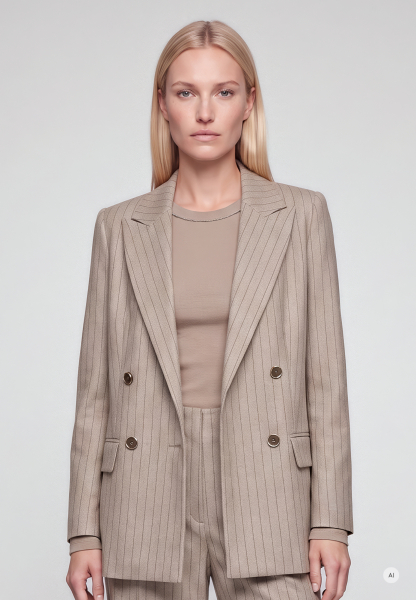 Blazer mit Nadelstreifen