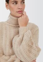 Sweater with sequin ribs