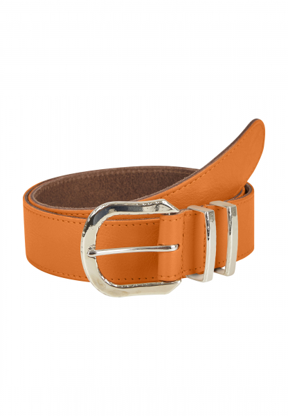Belt with high-gloss buckle