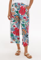 Pajama pants with floral print