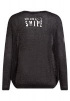 Lurex-Pullover mit Logo-Print