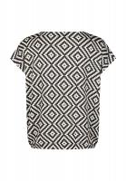 Linen shirt with bohemian print