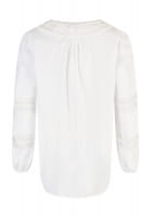 Linen blouse with lace trim