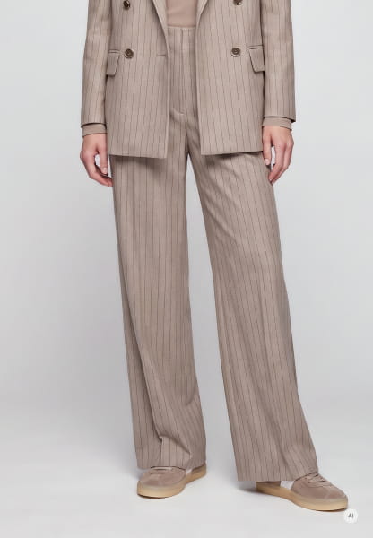 Pants with satin stripes