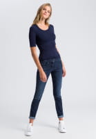T-shirt with round neckline