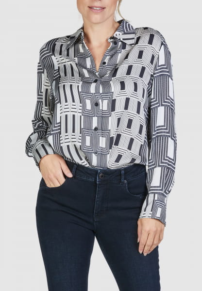 Blouse with art deco print