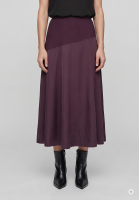 Midi skirt with jersey patchwork