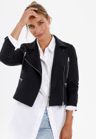 Biker jacket made from soft athletic jersey