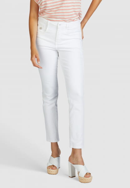 Cropped skinny jeans in a recycled cotton blend with stretch