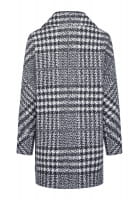 Bouclé coat with houndstooth pattern