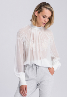 Slip-on blouse with decorative embroidery