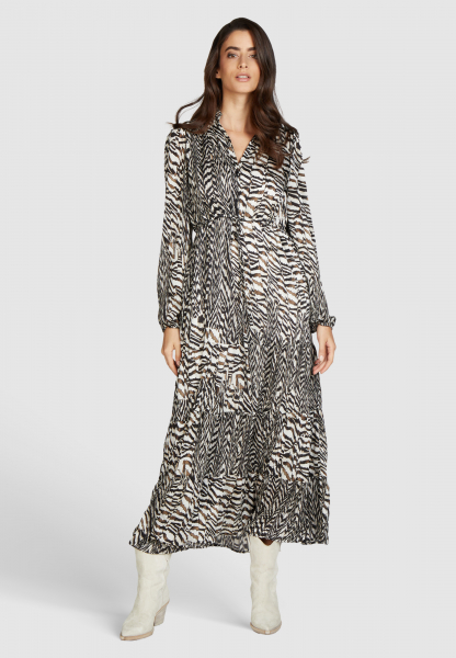 Maxi dress with graphic animal print