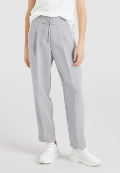 Trousers with side stripes with easy-care structure
