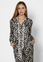 Schluppenbluse mit grafischem Print