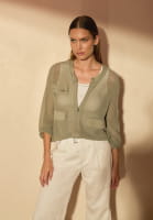 Strickjacke aus Sparkling Netzstrick