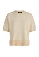 Sweater with fur trim