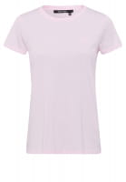 T-shirt with decorative neckline trim