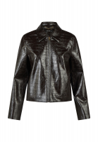 Jacke in Croco-Fake-Leder