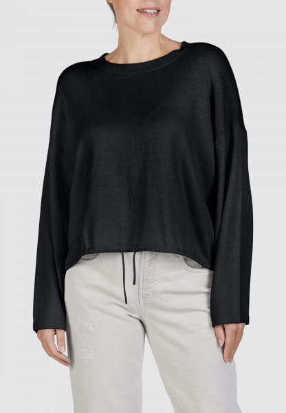 Cropped sweater made of high-quality cotton-cashmere