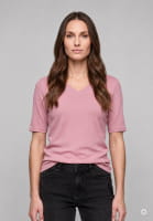 Rippshirt mit Schmuckkante
