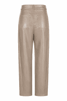 Barrel Fit Jeans aus weichem Faux Leather