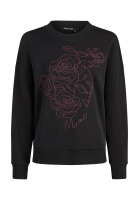 Sweater with crimp embroidery