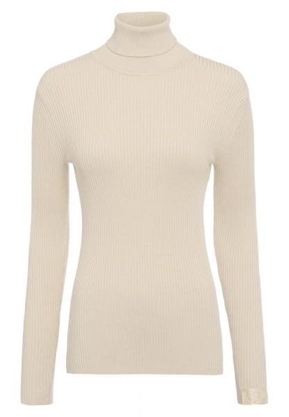 Rollkragen Pullover in Rippen-Optik